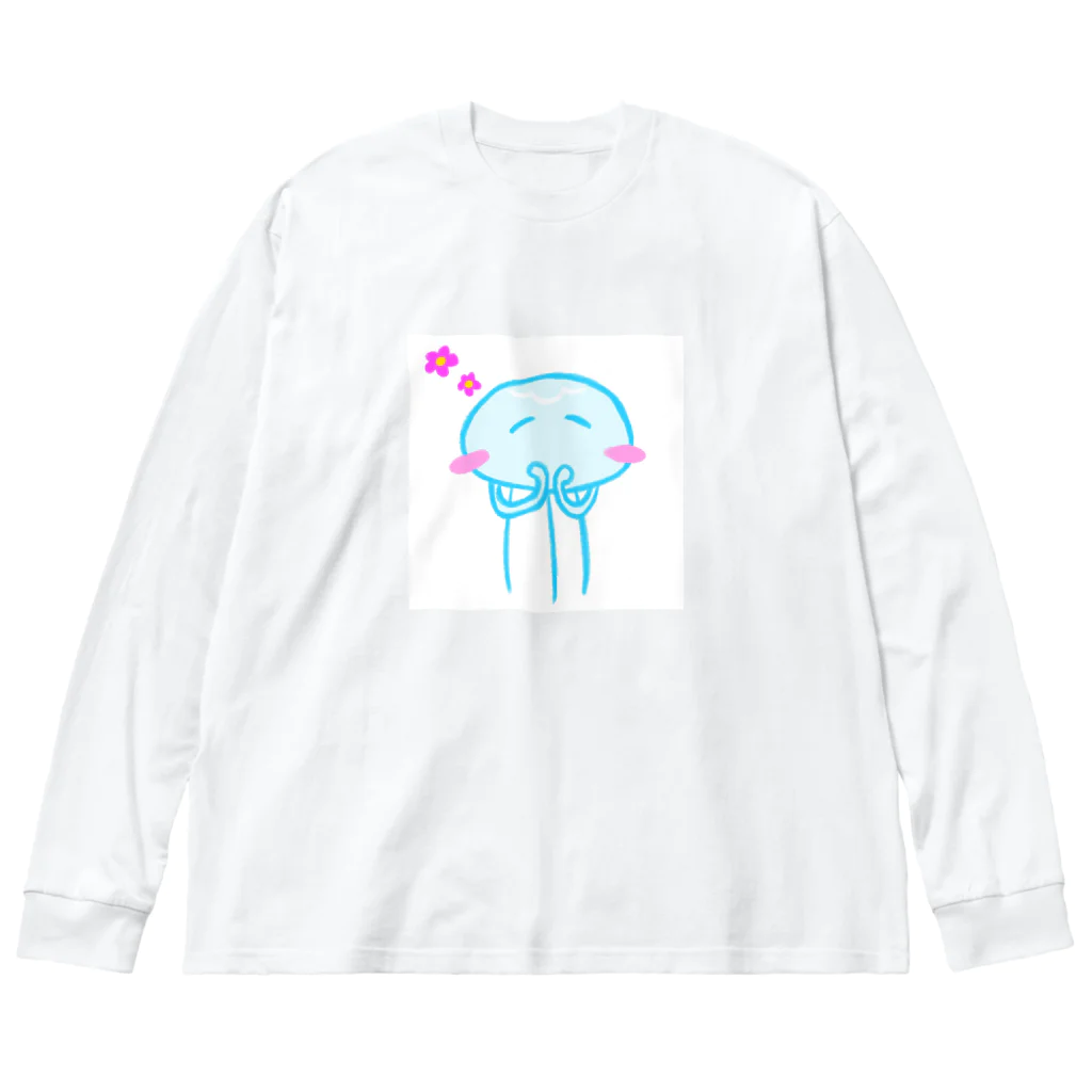 夜店のうれしいくらげくん ビッグシルエットロングスリーブTシャツ