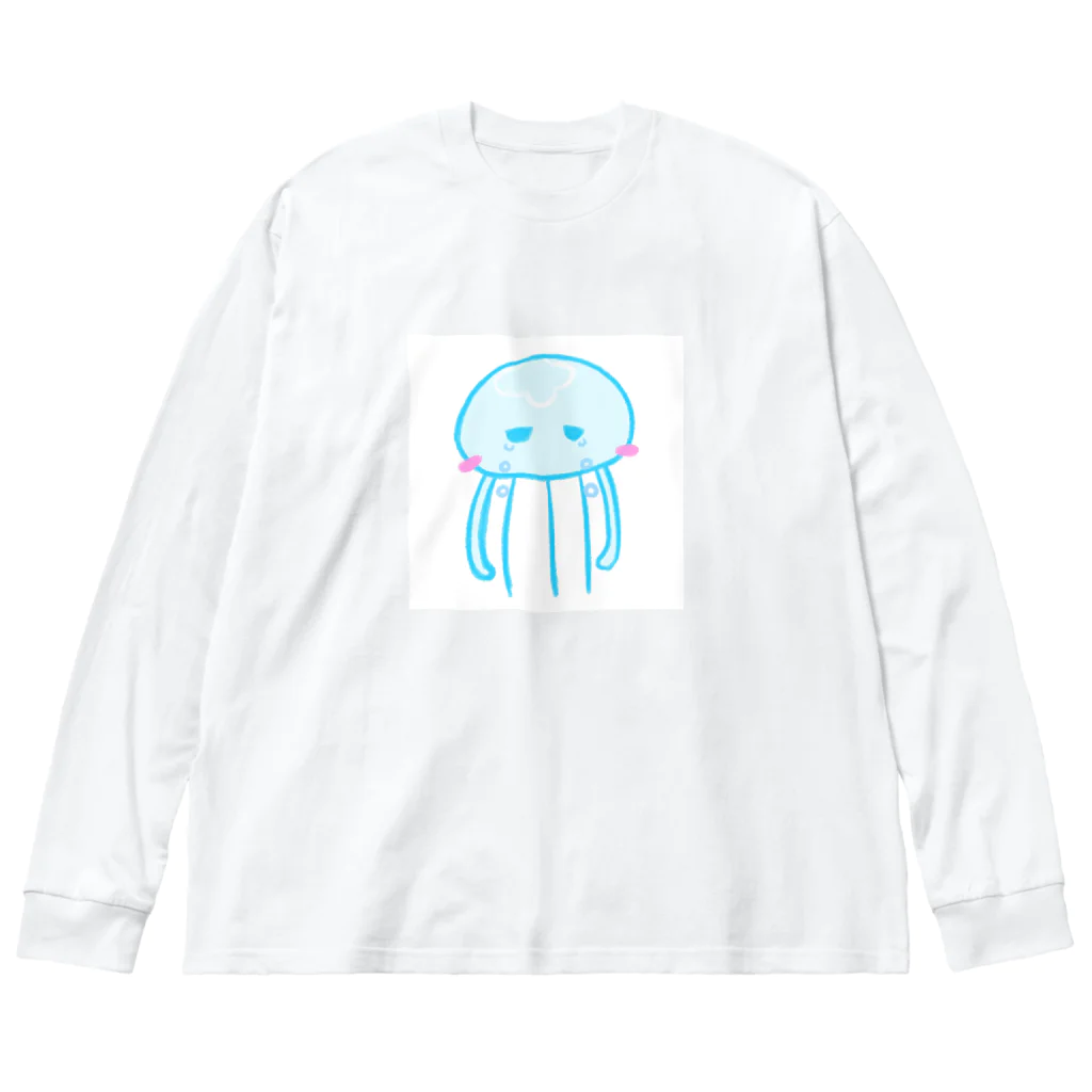 夜店のかなしいくらげくん ビッグシルエットロングスリーブTシャツ