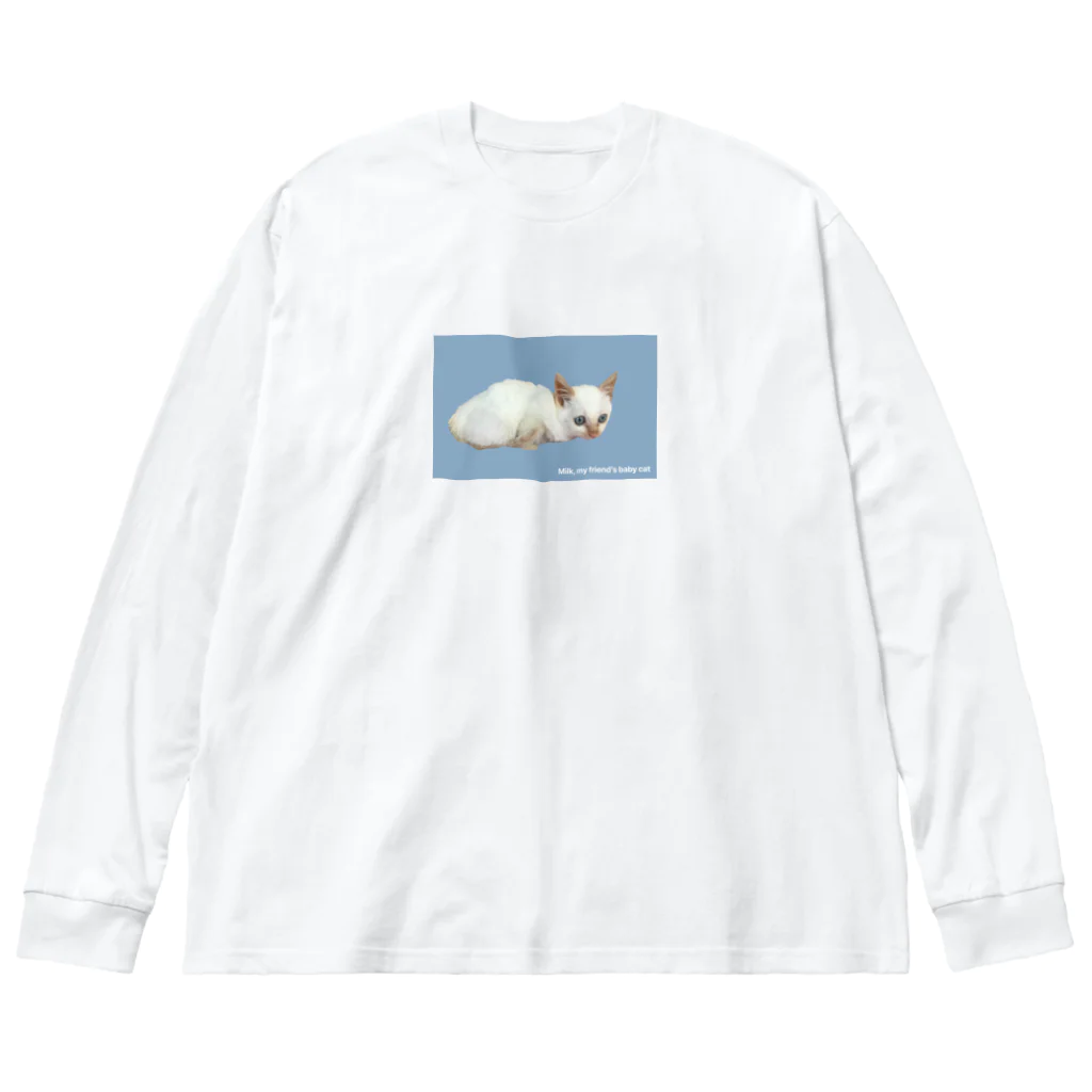 癒しの友達んちの赤ちゃんネコ Big Long Sleeve T-Shirt