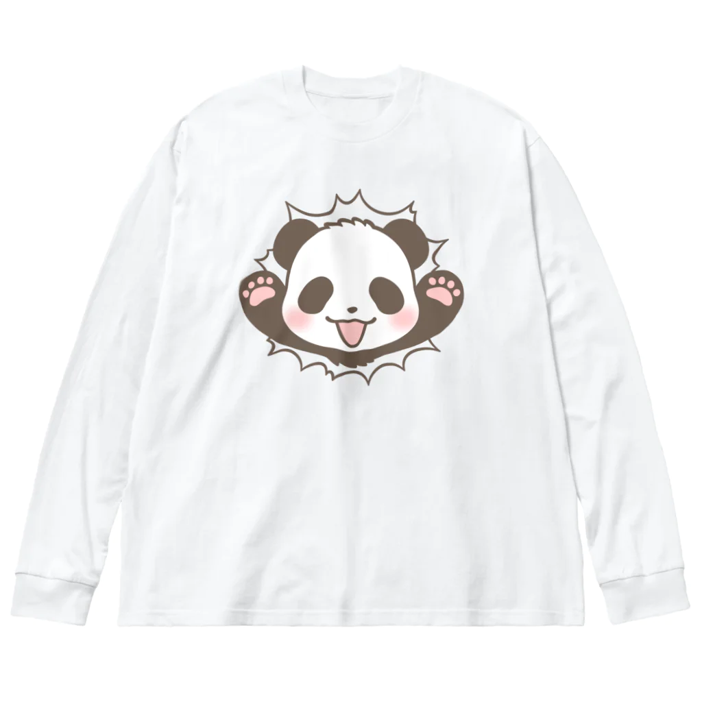 ☀️ひなたぼっくすの🐼かんつーパンダ ビッグシルエットロングスリーブTシャツ