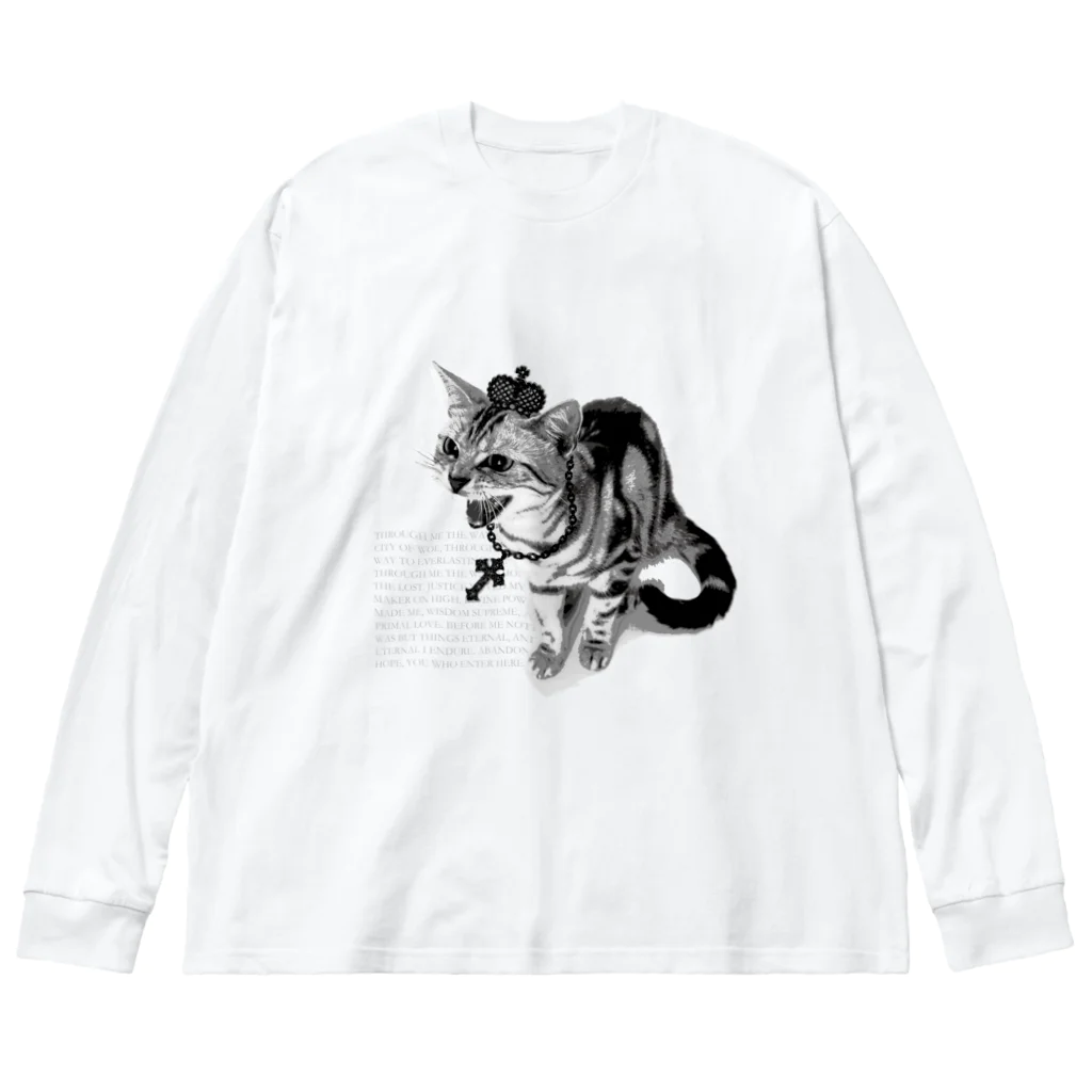 Lunatic Cat-ismのシャーという猫 ビッグシルエットロングスリーブTシャツ