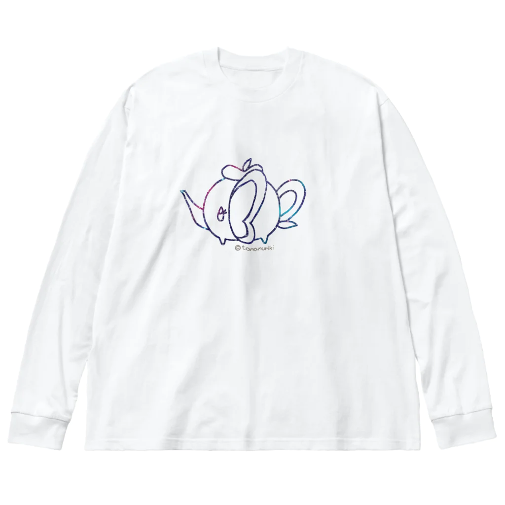 Cosmic TM colorsの不思議なティーポット☆あっち向き Big Long Sleeve T-Shirt