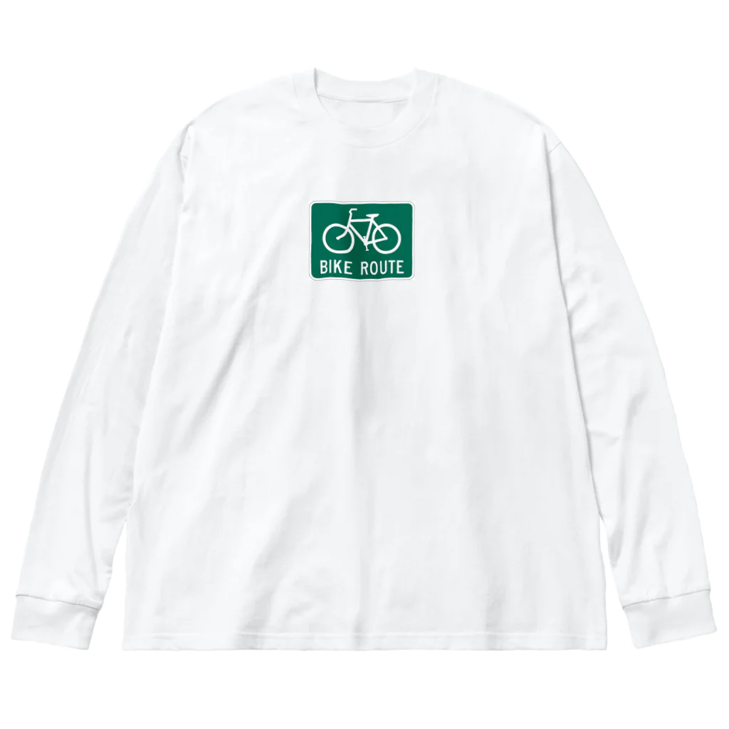 GliateWorkShopのBIKEROUTE!! ビッグシルエットロングスリーブTシャツ