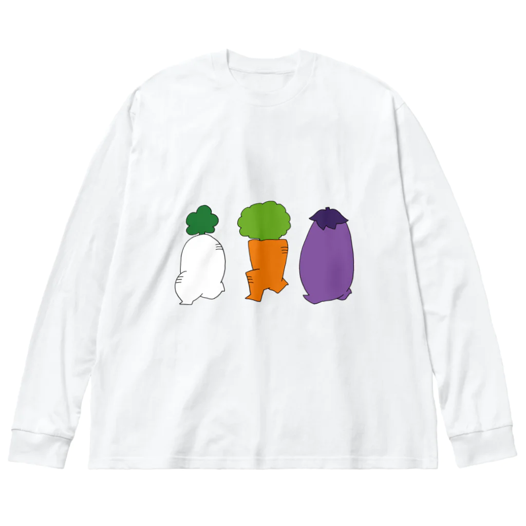 あかいろふぁ～むのはしるやさいたち Big Long Sleeve T-Shirt