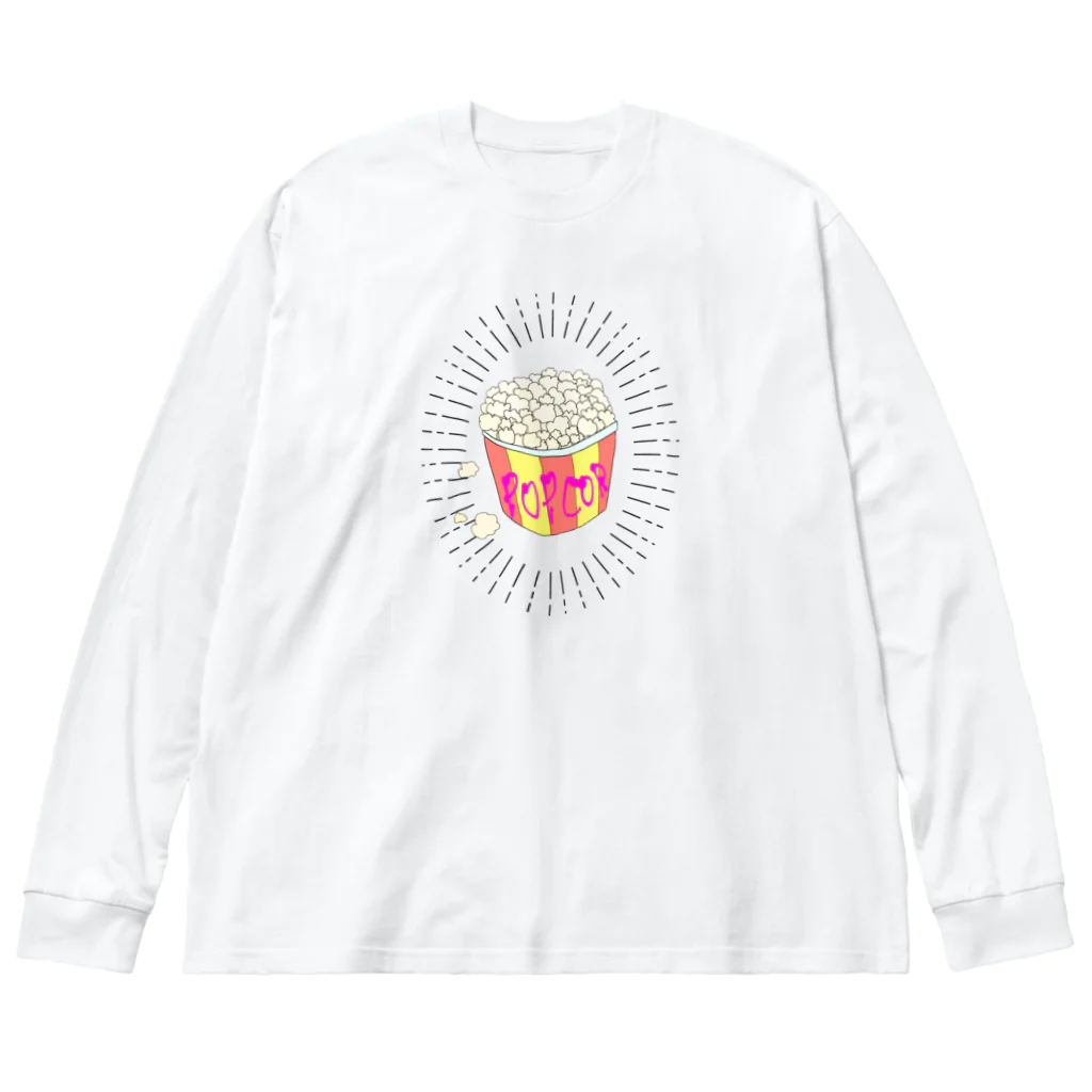 なでしこ@デザインのポップコーン Big Long Sleeve T-Shirt