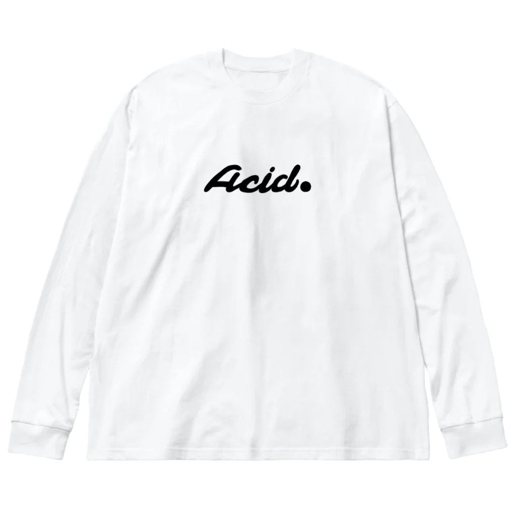 森の部屋のAcid ☺ Black Big Long Sleeve T-Shirt