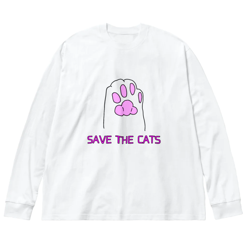 あみKENのSave the cats1 ビッグシルエットロングスリーブTシャツ