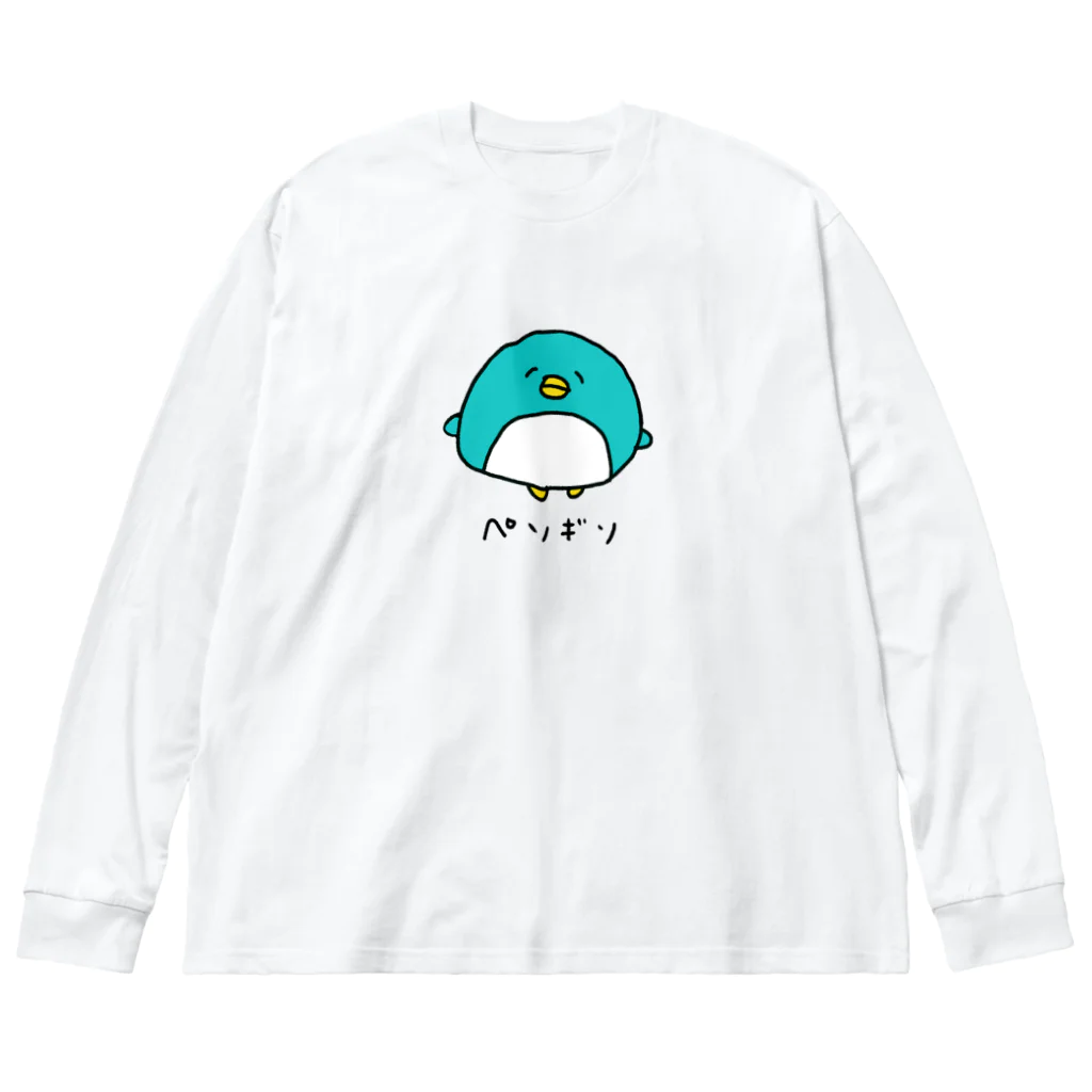 のろいぬのペソ(白地用) ビッグシルエットロングスリーブTシャツ