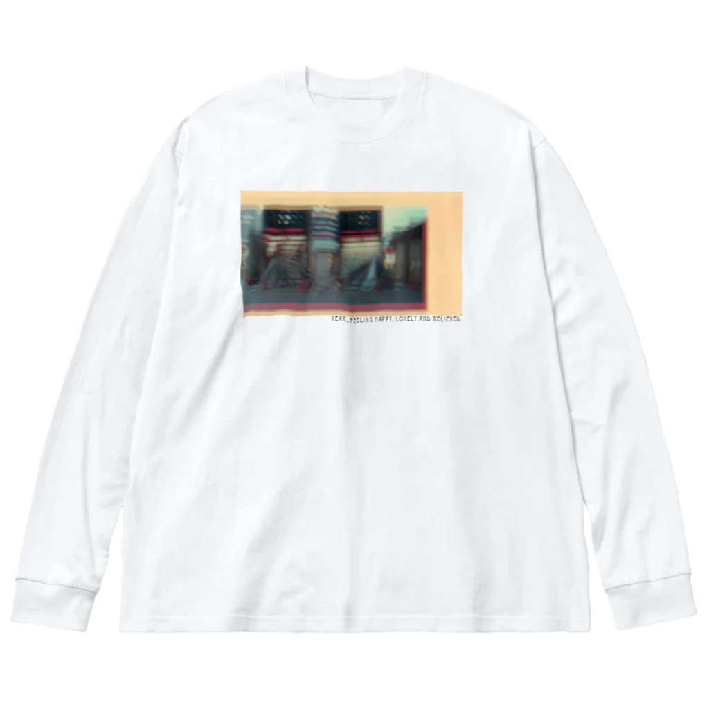 cxcxbbb.SHOPのchill 京都駅　メッセージ付き Big Long Sleeve T-Shirt