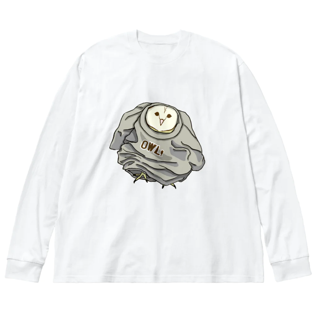 amyu-k フクロウセンターのTシャツ着たいメンフクロウ Big Long Sleeve T-Shirt