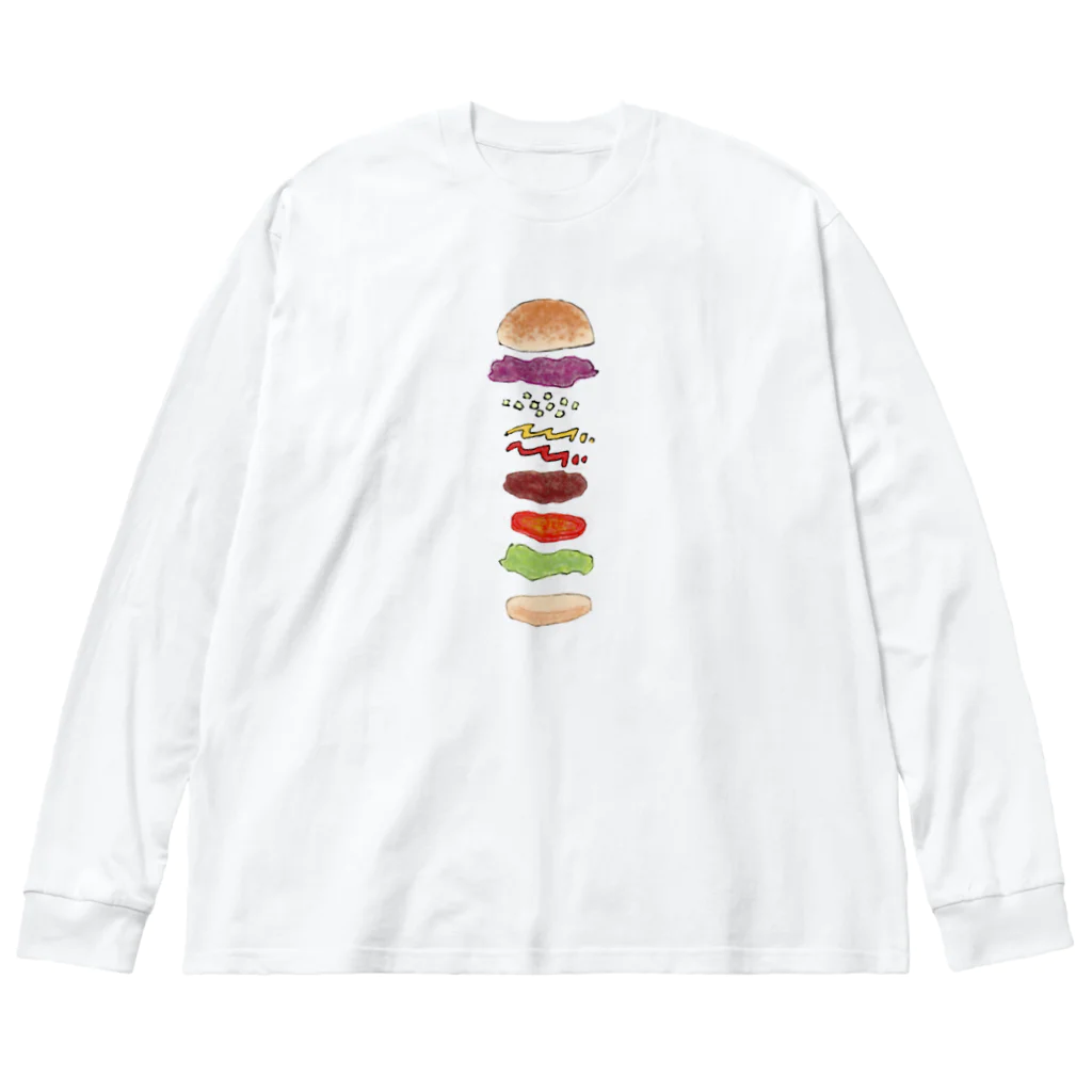 気ままに創作　よろず堂のハンバーガー Big Long Sleeve T-Shirt