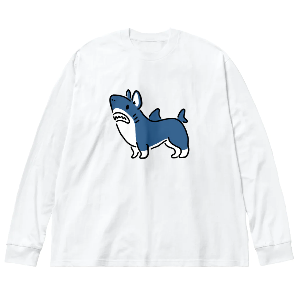 サメ わりとおもいのコーギーシャーク Big Long Sleeve T-Shirt