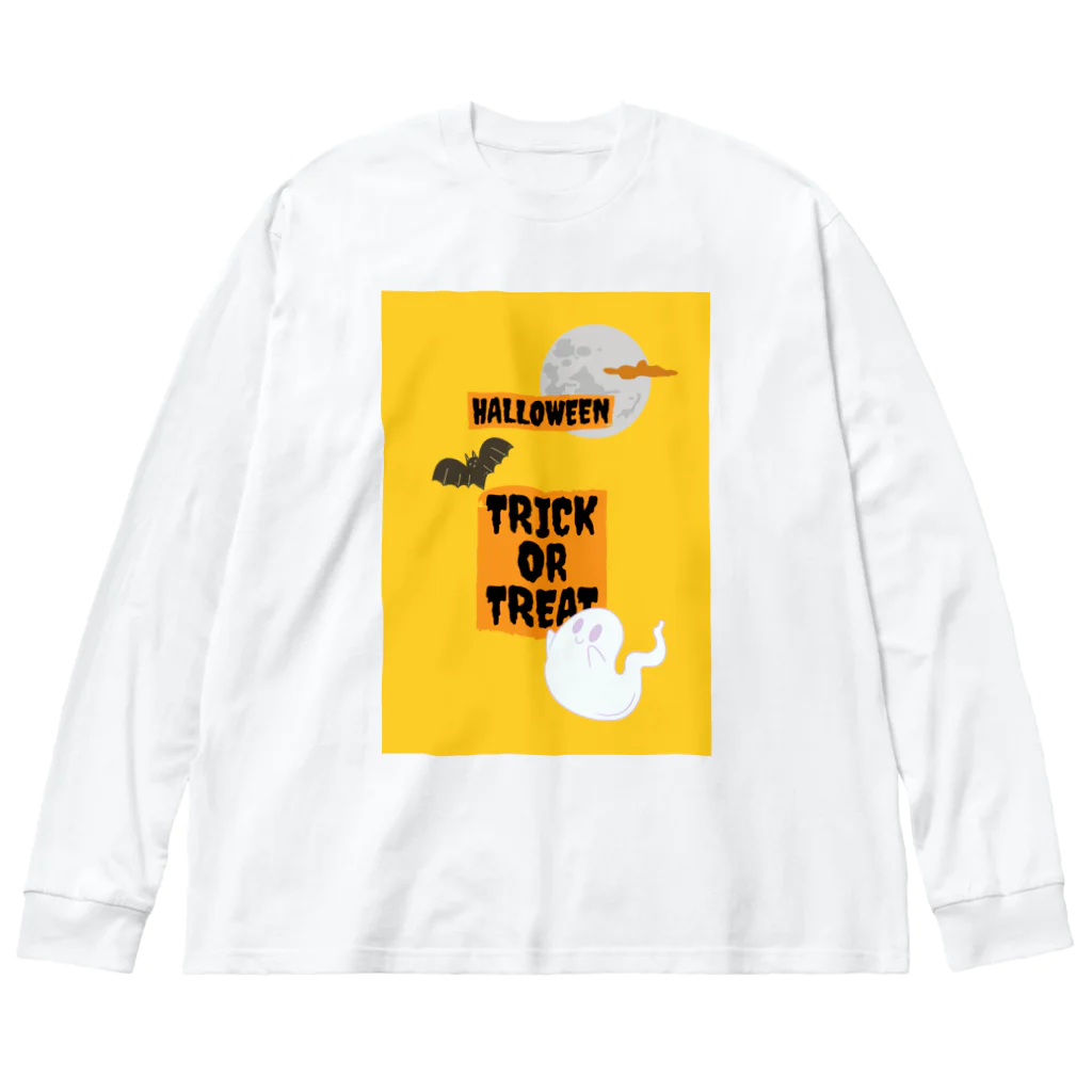 pulu's shopのHappy Halloween Trick or Treat!! ビッグシルエットロングスリーブTシャツ