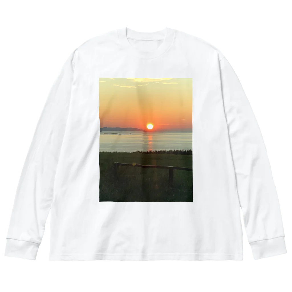 風景 Sophieの夕陽 ビッグシルエットロングスリーブTシャツ