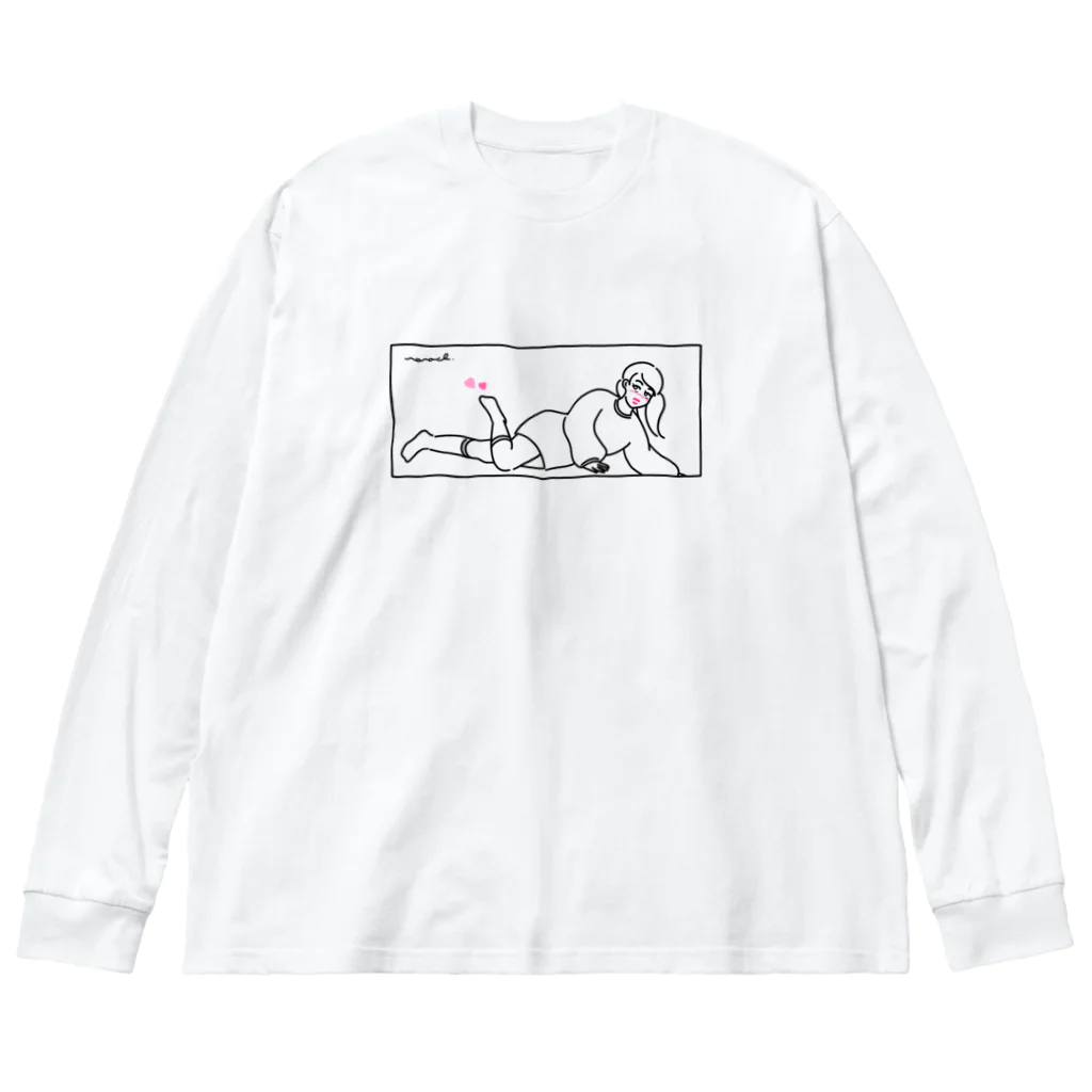 225IllustFactoryの爪先に色気 ビッグシルエットロングスリーブTシャツ