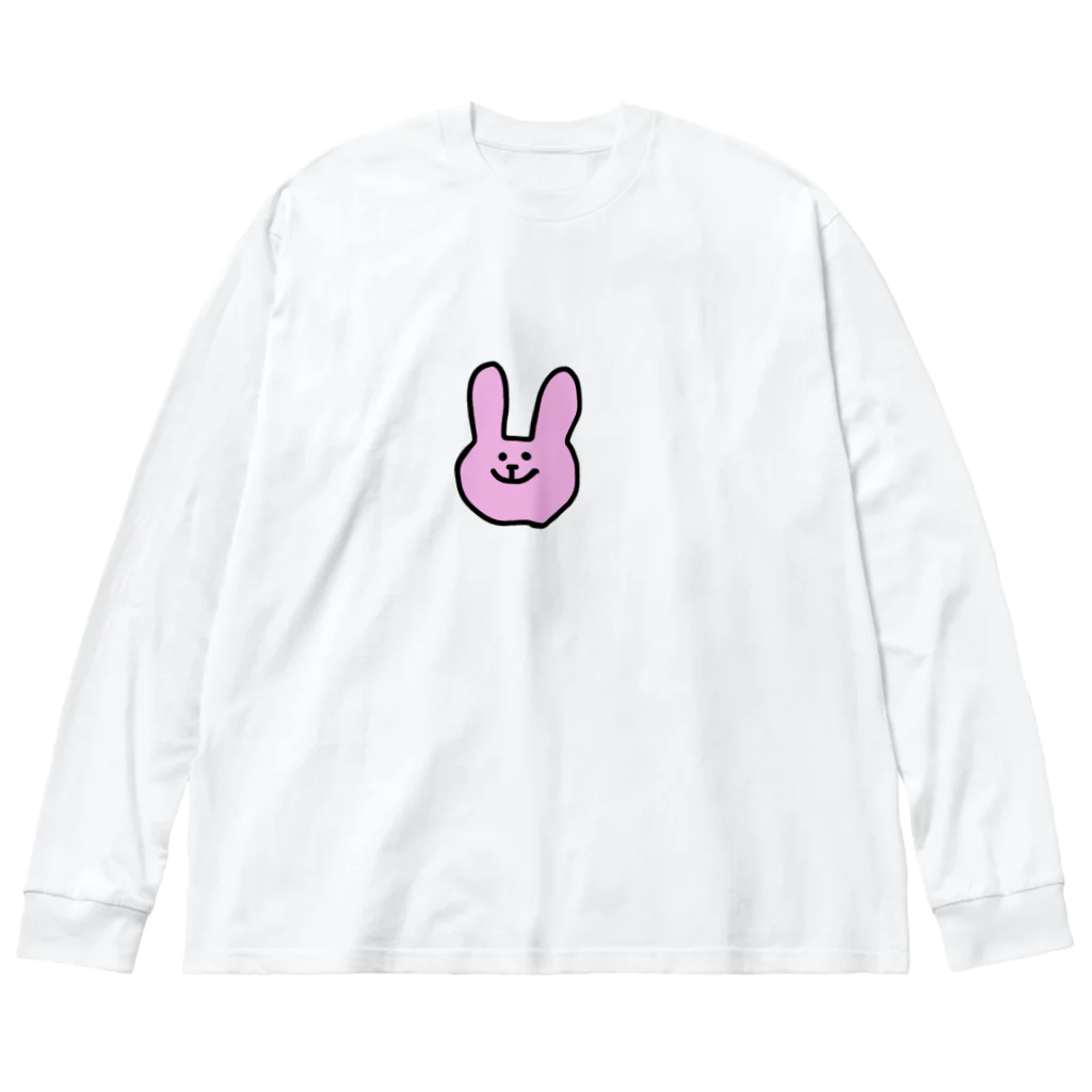 PaO_designshopのかわいいうさぎ ビッグシルエットロングスリーブTシャツ