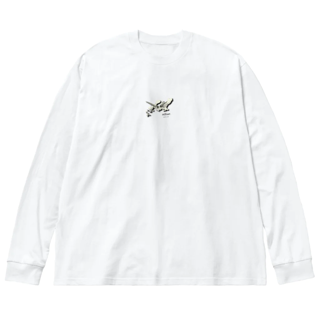 【 ALBINO. 】　Online Store！！のalbino. White Line. Big Long Sleeve T-Shirt