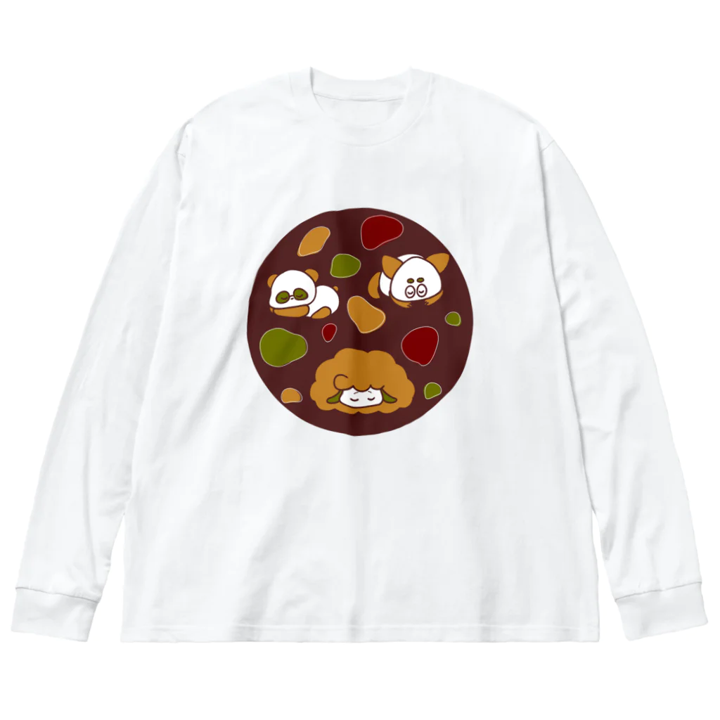 さらだふれんずのすいみん の あき ビッグシルエットロングスリーブTシャツ