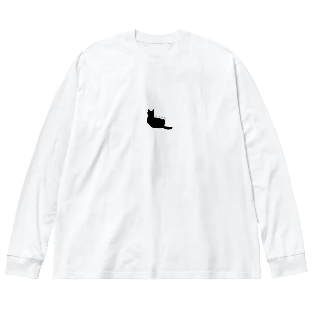 昭和猫の黒猫ロンT Big Long Sleeve T-Shirt