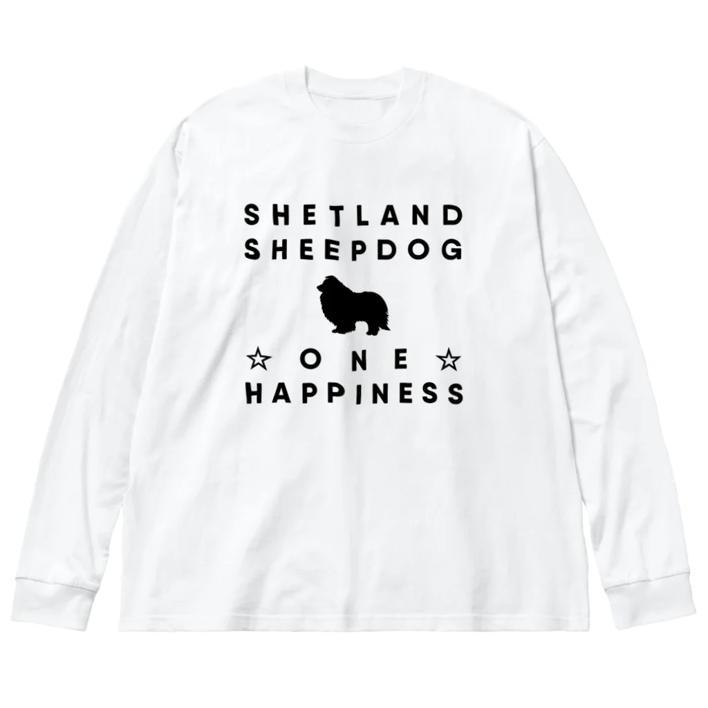 onehappinessのシェットランドシープドッグ Big Long Sleeve T-Shirt