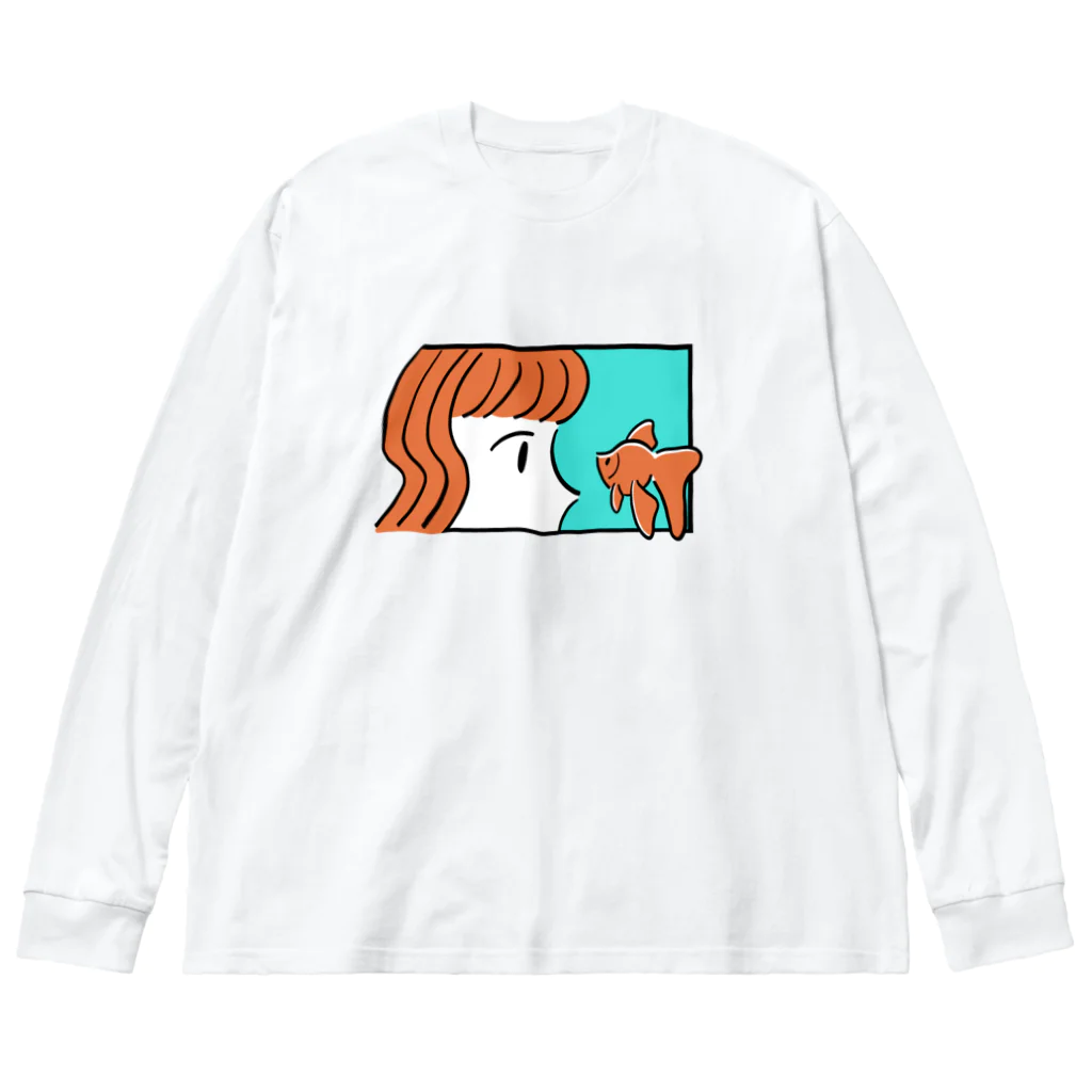 あめたまのGOLD FISH ビッグシルエットロングスリーブTシャツ