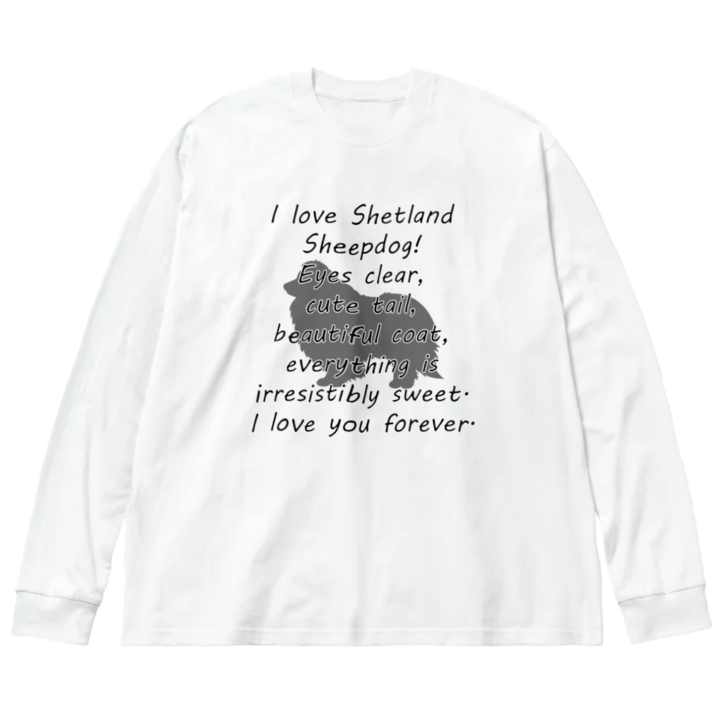 onehappinessのシェットランドシープドッグ ビッグシルエットロングスリーブTシャツ