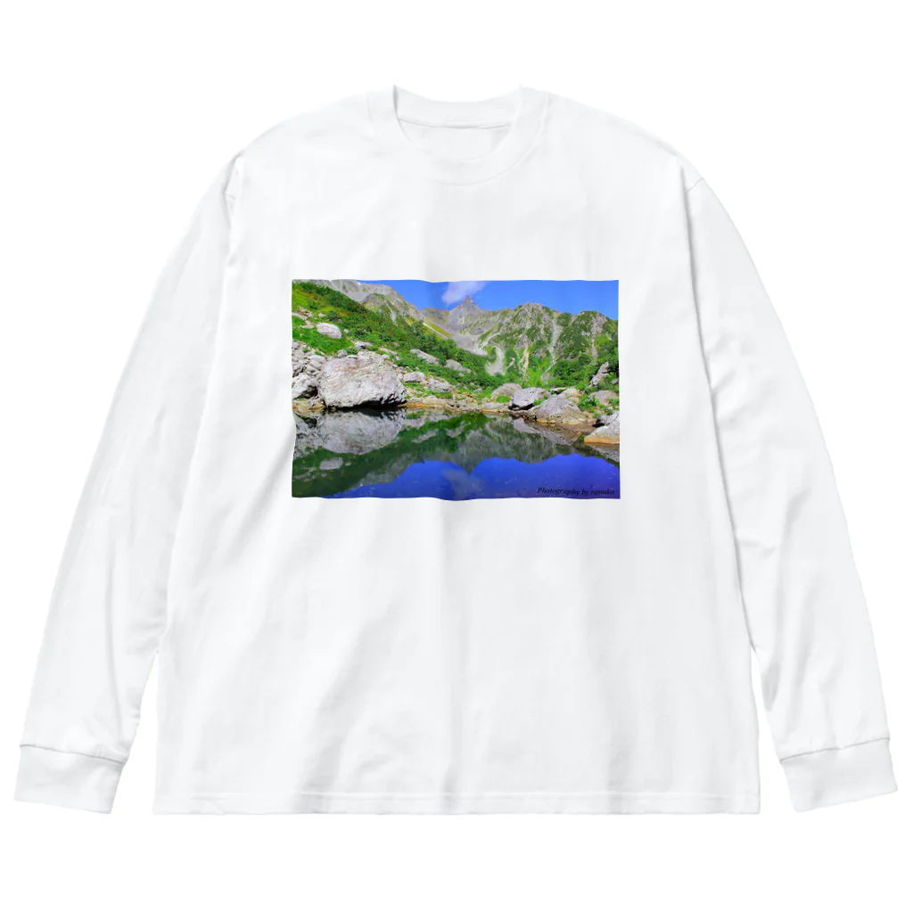 MIM△made in mountainの鏡面の槍ヶ岳 Big Long Sleeve T-Shirt