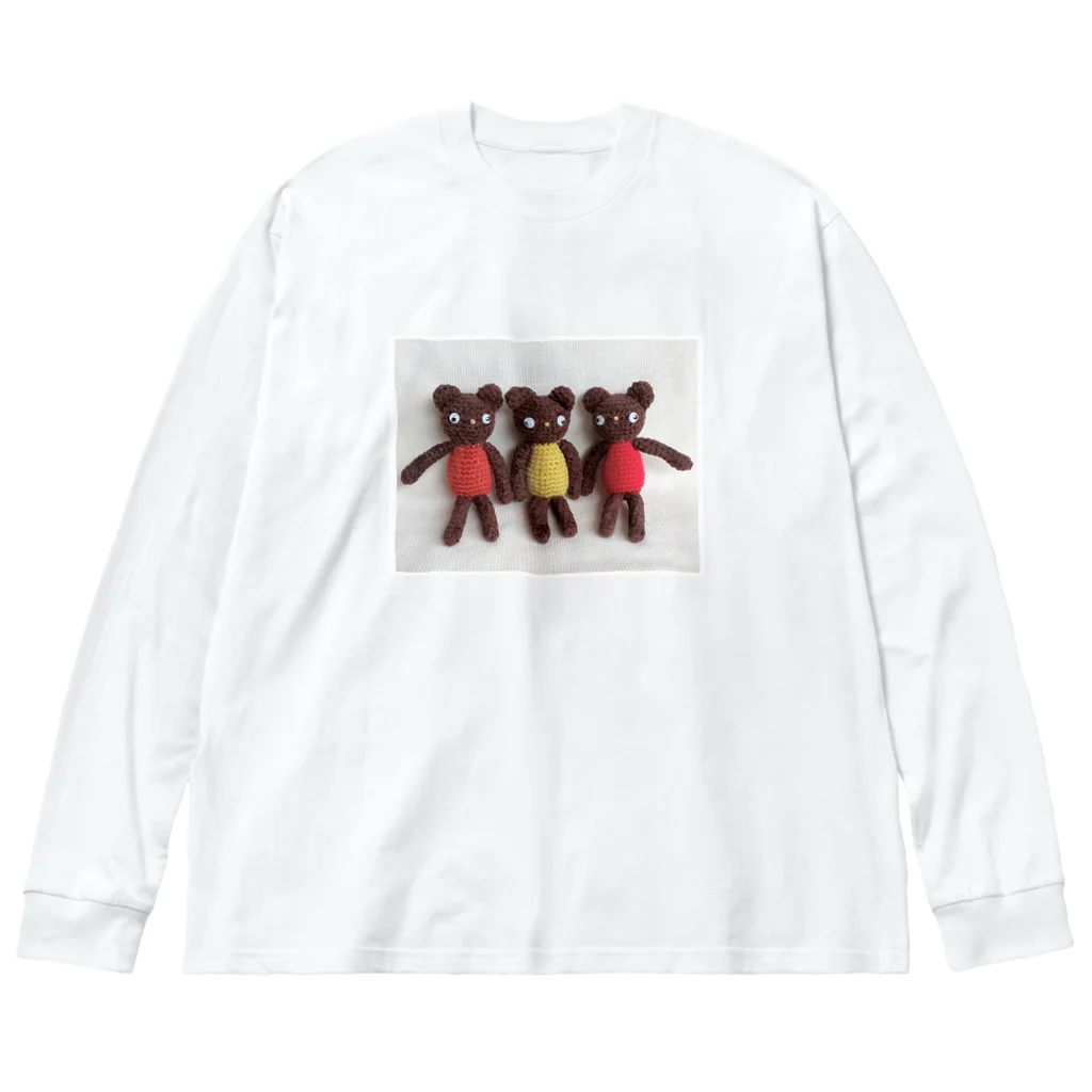 cy-egg.factoryの編みクマ Friends Big Long Sleeve T-Shirt