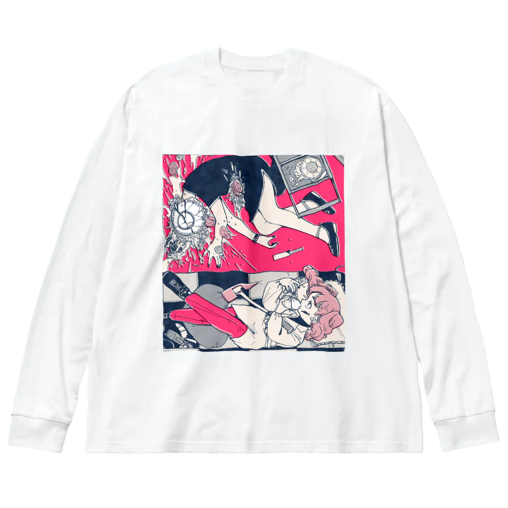 三月病のラーメン破壊 Big Long Sleeve T-Shirt