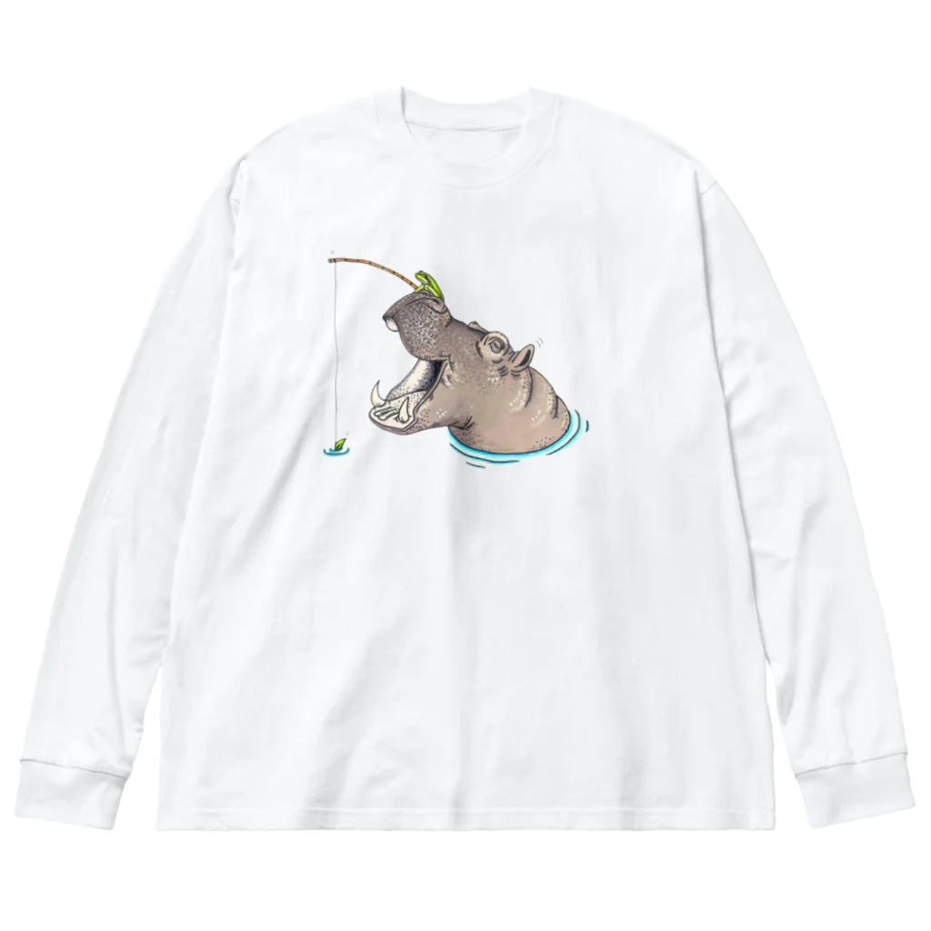 Leee_sanのカバと釣りカエル Big Long Sleeve T-Shirt