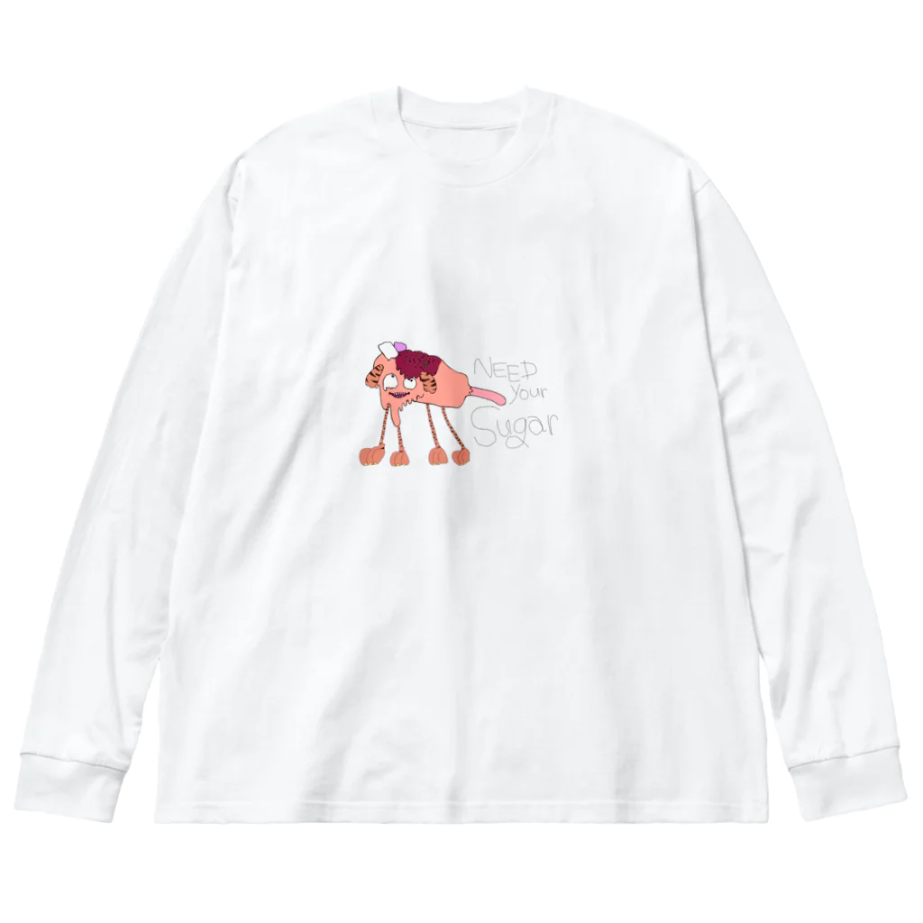 kascpoのアイスクリームdog ビッグシルエットロングスリーブTシャツ