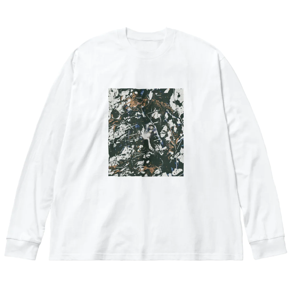 兎派のpaint_02_natural ビッグシルエットロングスリーブTシャツ