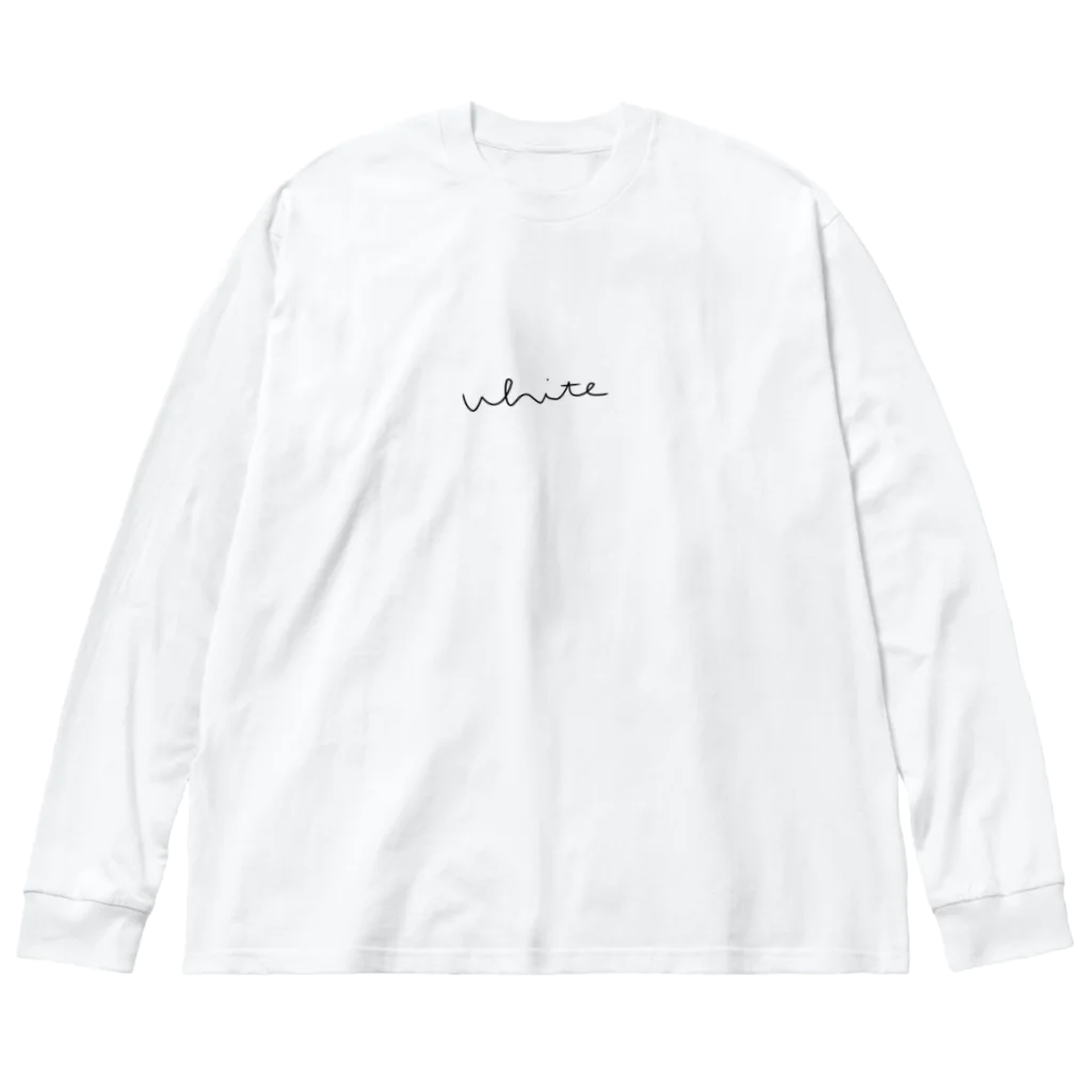 _white_の_white_ ビッグシルエットロングスリーブTシャツ