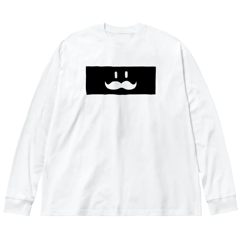 トシゾーのSUZURIのとこのヒゲ（黒帯）透過大 Big Long Sleeve T-Shirt