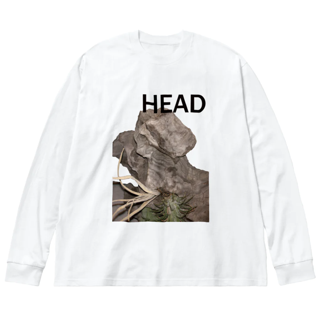 qujakuhouseのHEAD <FONT COLOR : BLACK> Big Long Sleeve T-Shirt