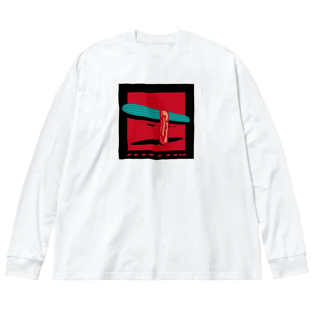 フタガミ ハルキミのZEPPELIN＆BACON Big Long Sleeve T-Shirt