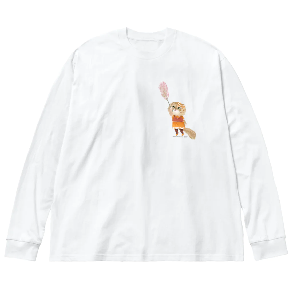 wokasinaiwoのニシキアナゴなハナちゃん ビッグシルエットロングスリーブTシャツ