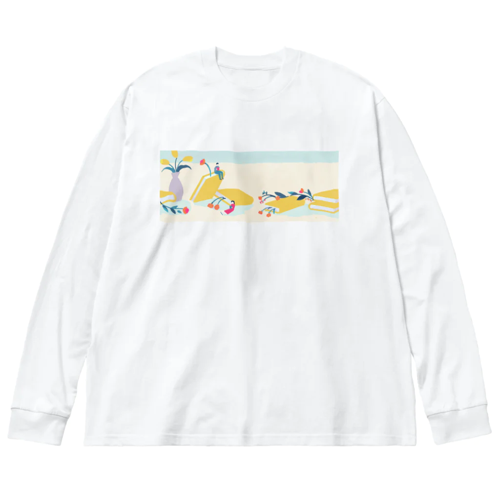 宮下和のウェブショップの花の栞 루즈핏 롱 슬리브 티셔츠