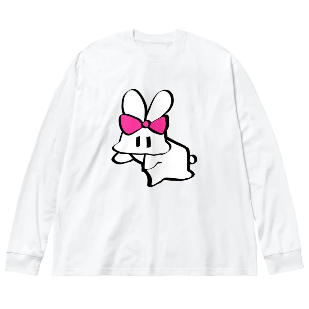 クソウサギファクトリーのクソウサギ先輩 Big Long Sleeve T-Shirt