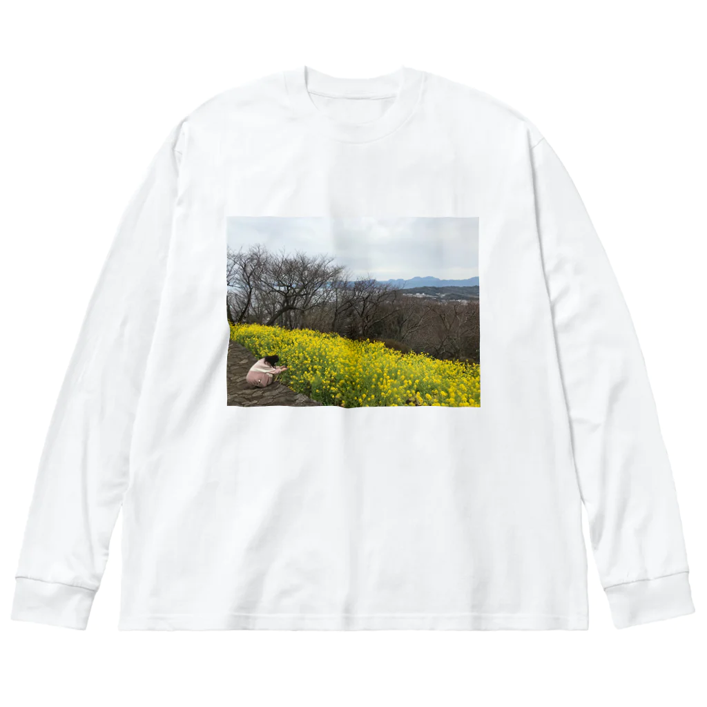 J1Ce9の菜の花とわたし ビッグシルエットロングスリーブTシャツ