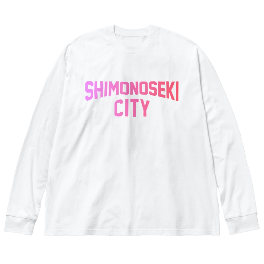JIMOTO Wear Local Japanの下関市 SHIMONOSEKI CITY Big Long Sleeve T-Shirt