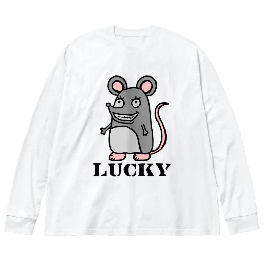 ムエックネのネズミ ビッグシルエットロングスリーブTシャツ