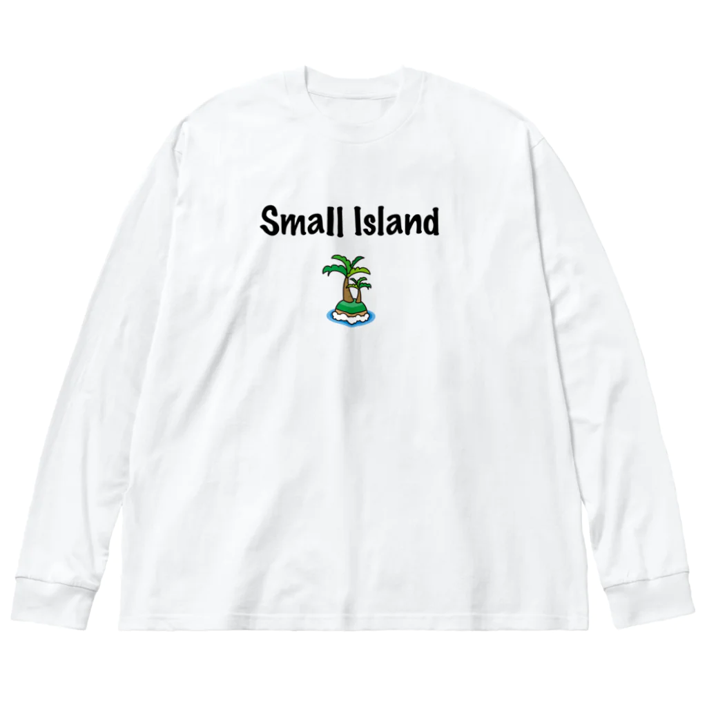 Shima225の【苗字直訳Tシャツ】小島 Small Island ビッグシルエットロングスリーブTシャツ