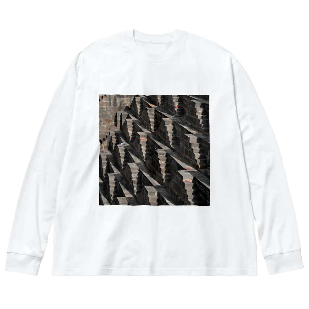 muro_661のインドの古代建造物 ビッグシルエットロングスリーブTシャツ