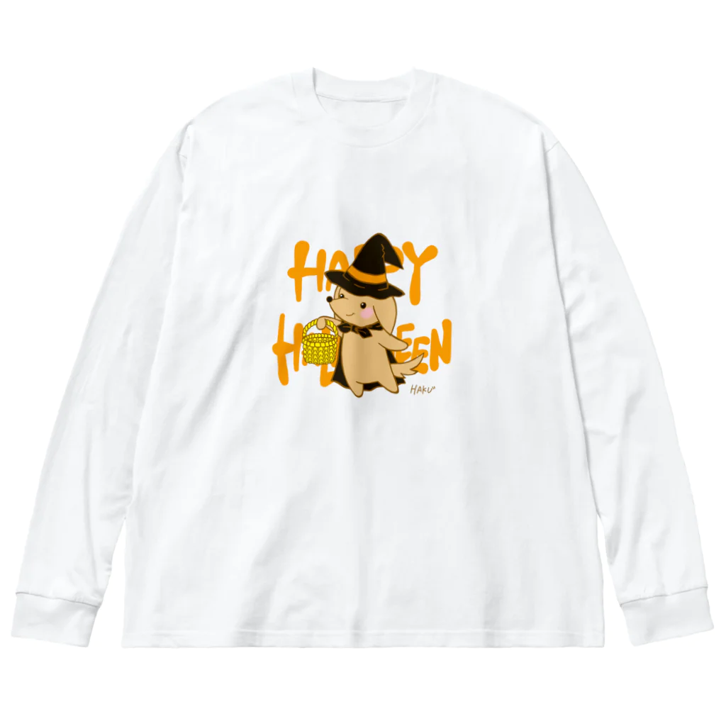 ハク先生《ほのぼの系イラスト描いてます》のハロウィン わんこ Big Long Sleeve T-Shirt