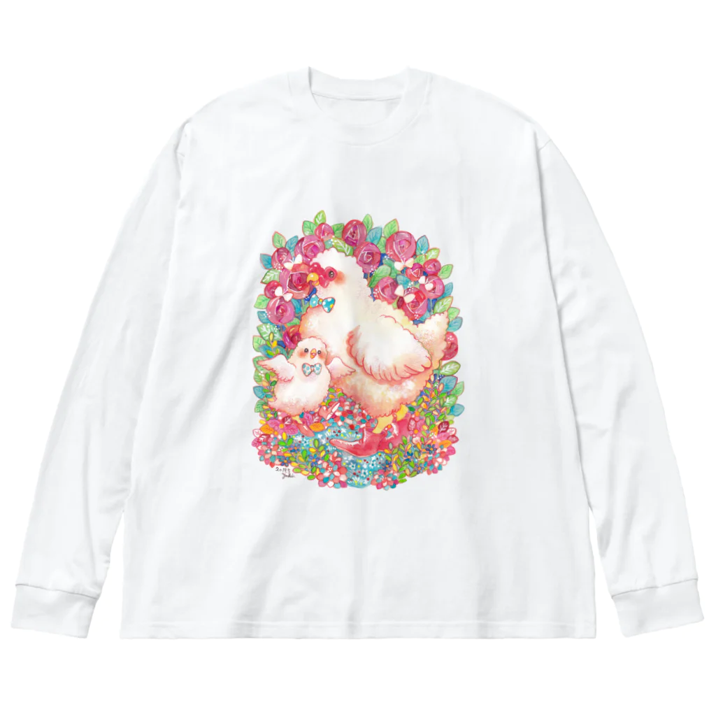 Yukie Shiratori (しらとり ゆきえ)のニワトリの親子 Big Long Sleeve T-Shirt