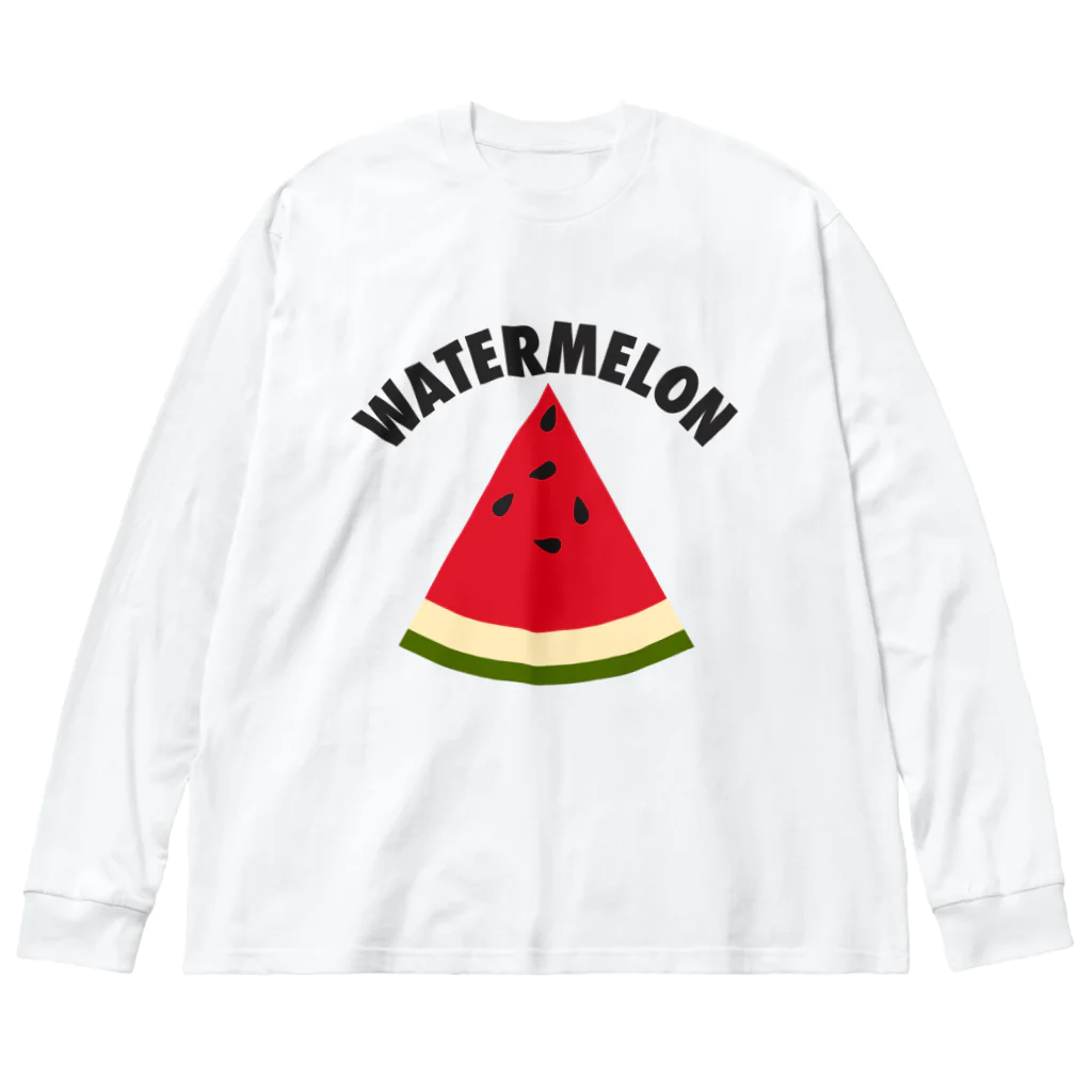 DRIPPEDのWATERMELON 扇形 ビッグシルエットロングスリーブTシャツ