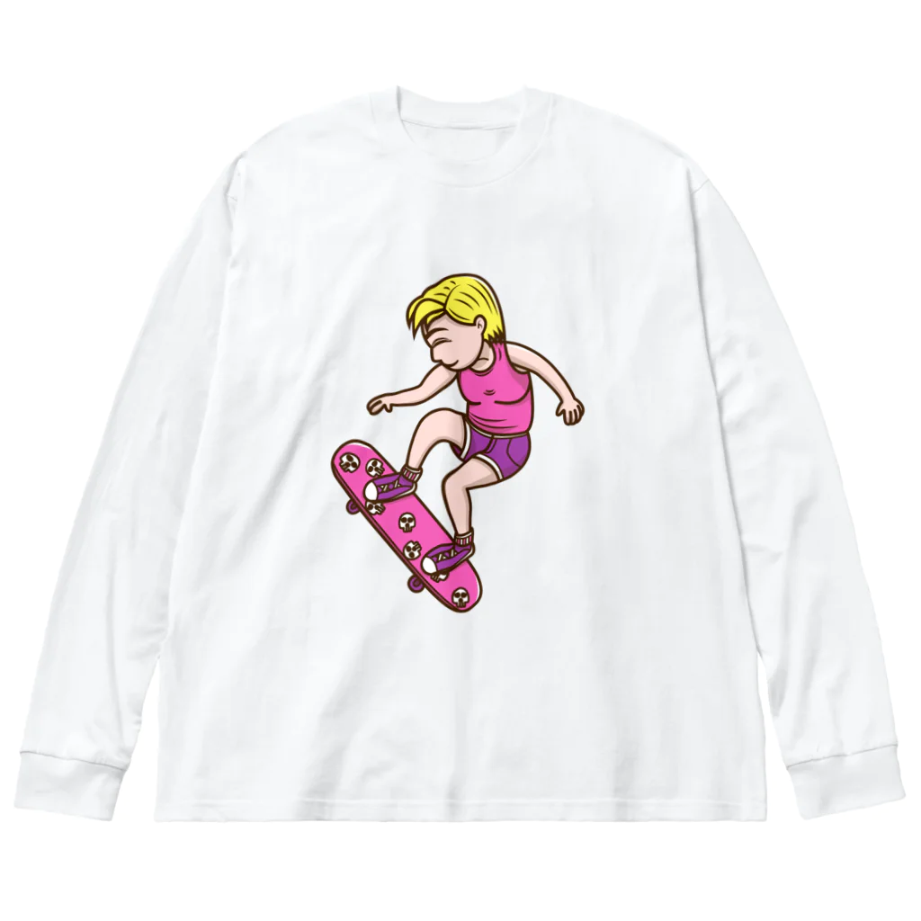 Sophie's storeのスケボー少女 ビッグシルエットロングスリーブTシャツ