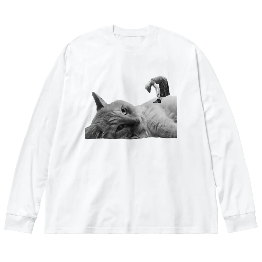 ほのかすまいる🐱歌×猫のほのけんグッズ2020!(白黒) ビッグシルエットロングスリーブTシャツ