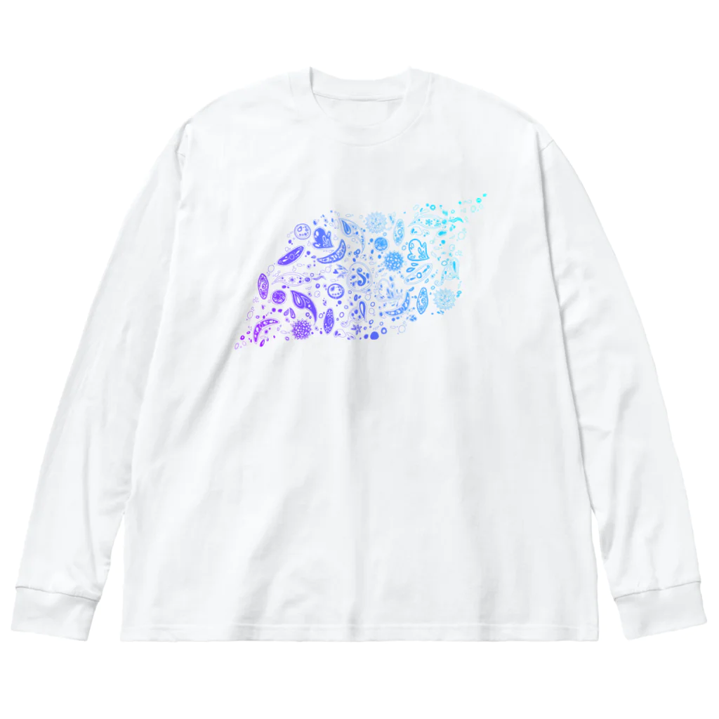 C.C.の淡水プランクトンペイズリー（） ビッグシルエットロングスリーブTシャツ